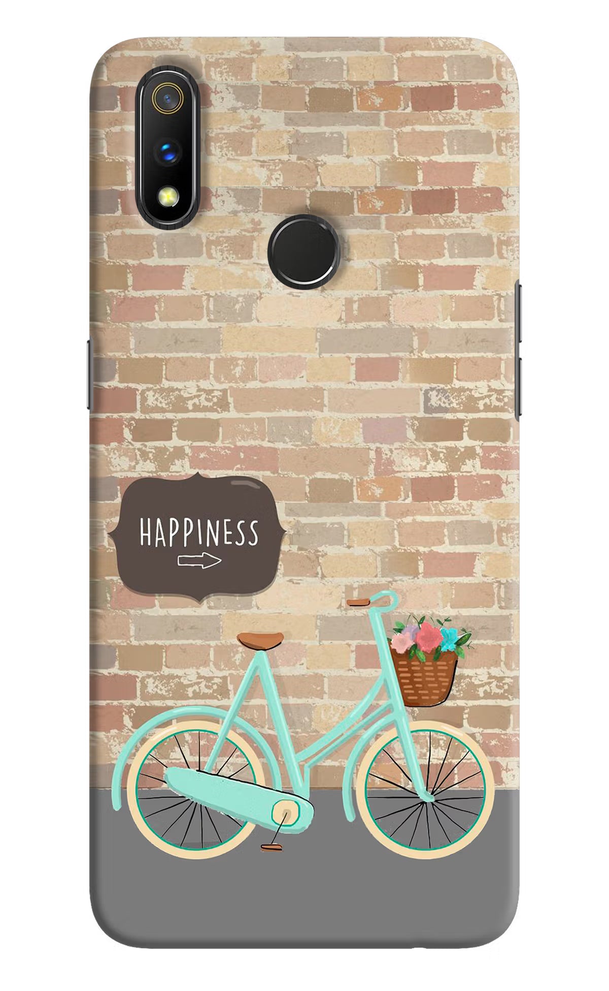 Happiness Artwork Realme 3 Pro Hard Case Back Cover by Casekaro