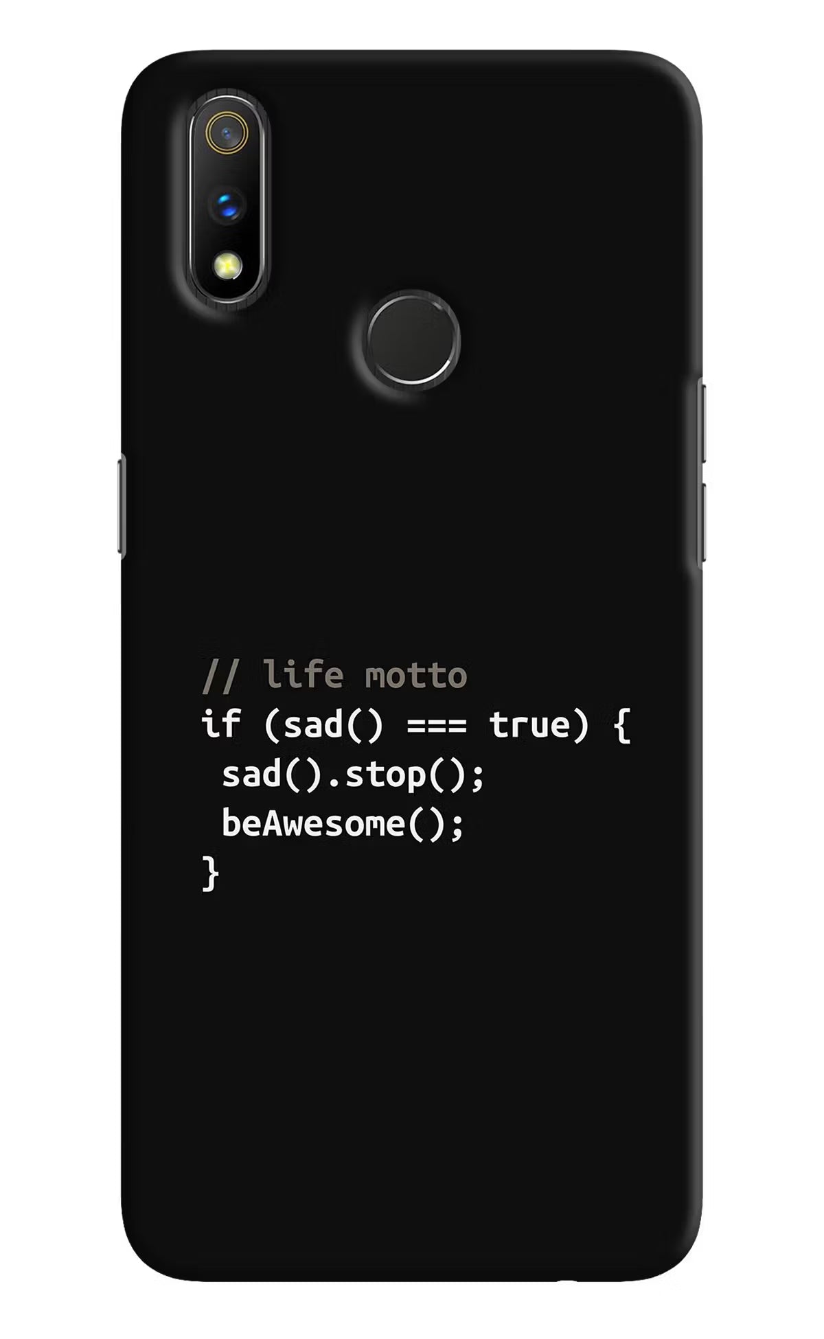 Life Motto Code Realme 3 Pro Hard Case Back Cover by Casekaro
