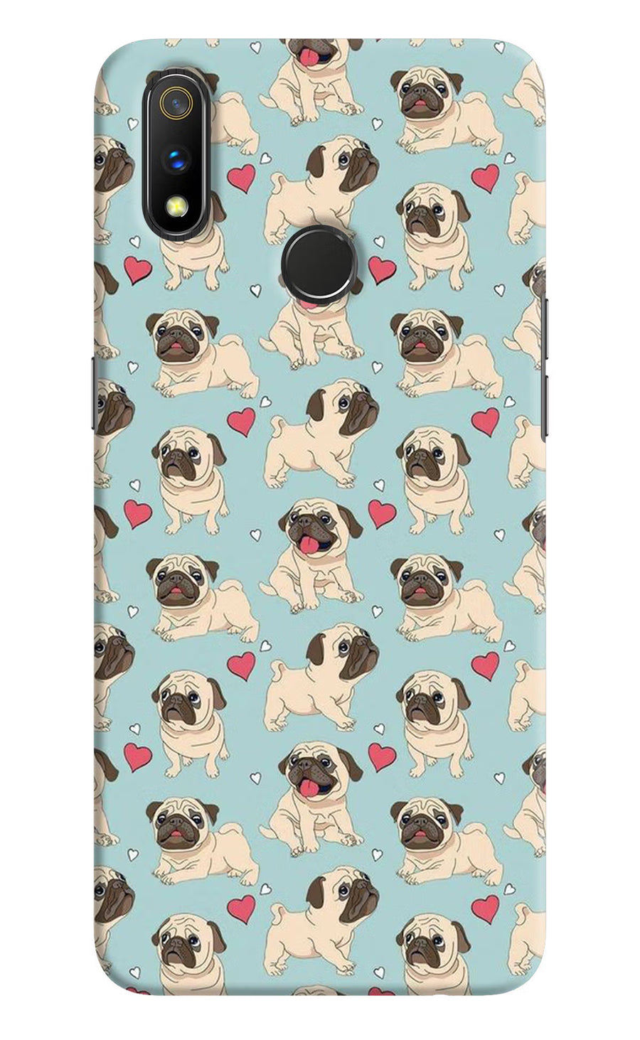 Pug Dog Realme 3 Pro Back Cover, Hard case