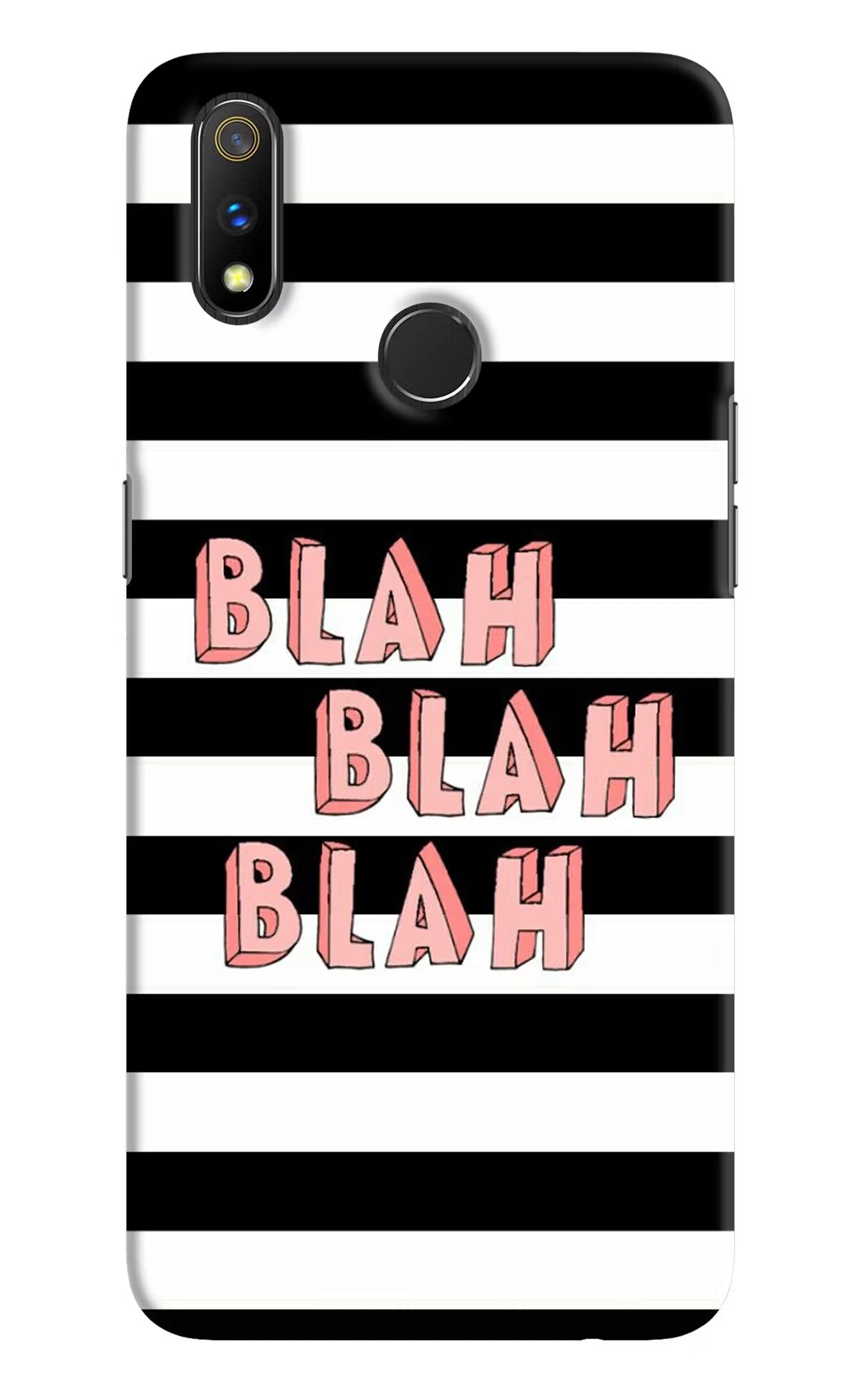 Blah Blah Blah Realme 3 Pro Hard Case Back Cover by Casekaro