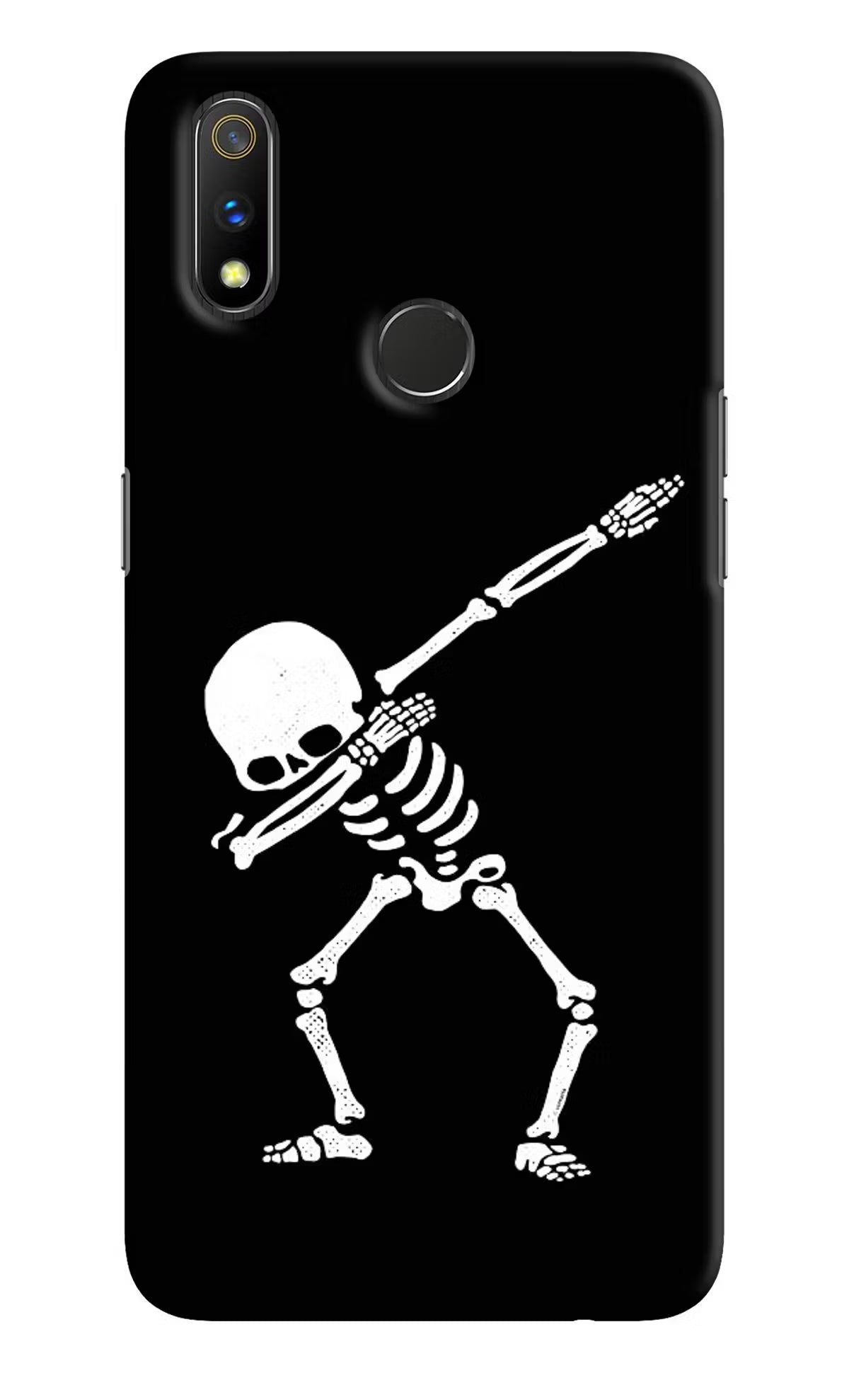 Dabbing Skeleton Art Realme 3 Pro Hard Case Back Cover by Casekaro