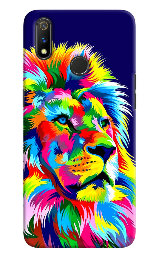 Vector Art Lion Realme 3 Pro Hard Case Back Cover by Casekaro