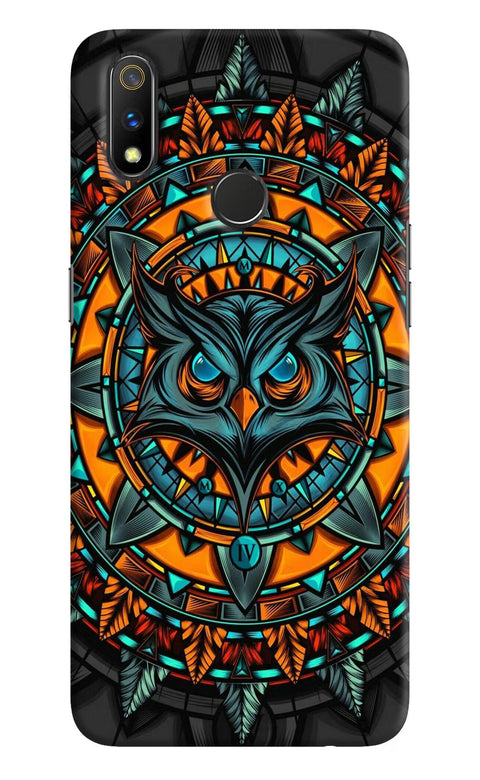 Angry Owl Art Realme 3 Pro Back Cover