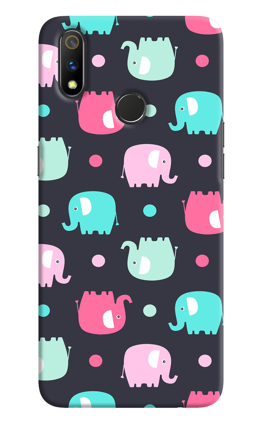 Elephants Realme 3 Pro Back Cover, Hard case