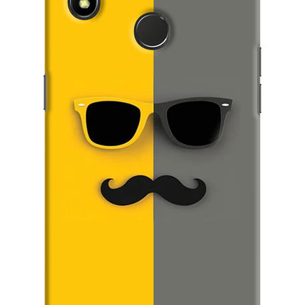 Sunglasses with Mustache Realme 3 Pro Hard Case Back Cover by Casekaro