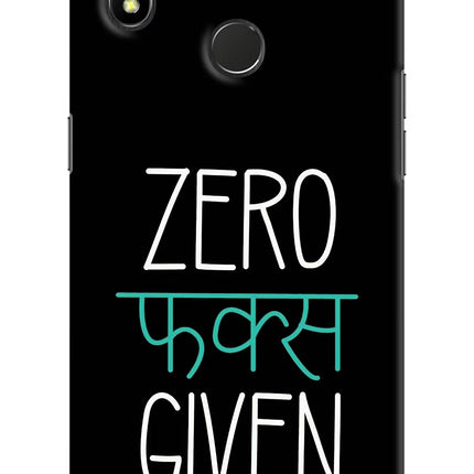 Zero Fucks Given Realme 3 Pro Hard Case Back Cover by Casekaro