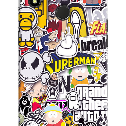 Sticker Bomb Realme 3 Pro Hard Case Back Cover by Casekaro