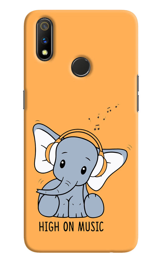 High On Music Realme 3 Pro Hard Case Back Cover by Casekaro