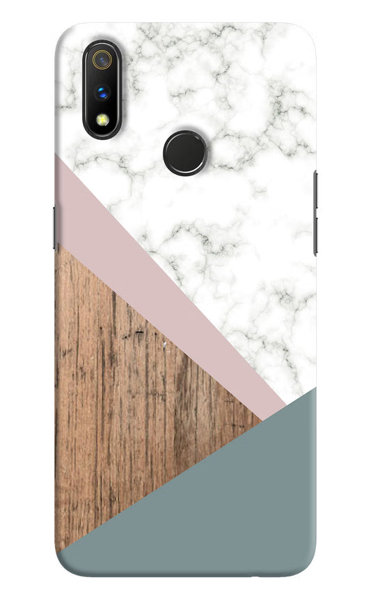 Marble wood Abstract Realme 3 Pro Hard Case Back Cover by Casekaro
