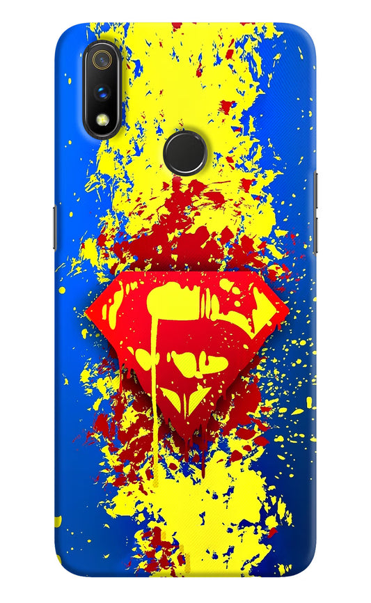 Superman logo Realme 3 Pro Hard Case Back Cover by Casekaro