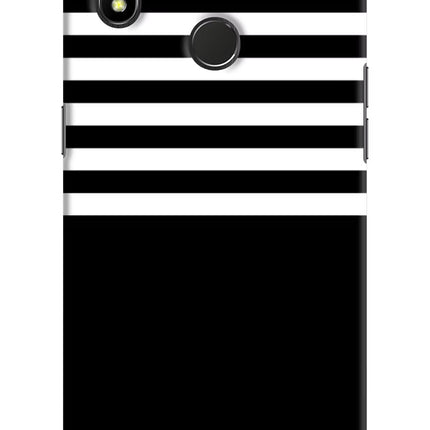 Black and White Print Realme 3 Pro Hard Case Back Cover by Casekaro