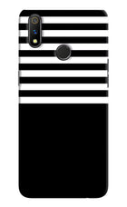 Black and White Print Realme 3 Pro Hard Case Back Cover by Casekaro