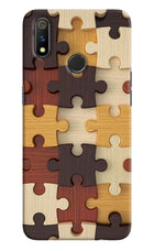 Wooden Puzzle Realme 3 Pro Hard Case Back Cover by Casekaro