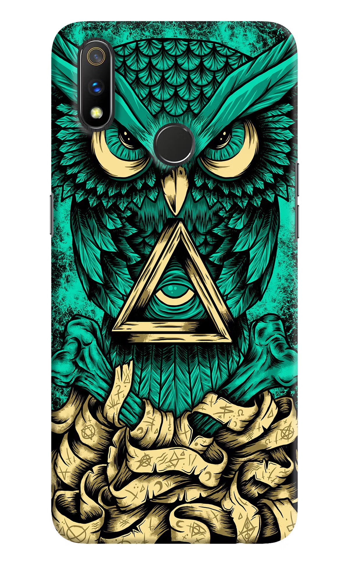 Green Owl Realme 3 Pro Hard Case Back Cover by Casekaro