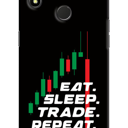 Eat Sleep Trade Repeat Realme 3 Pro Hard Case Back Cover by Casekaro