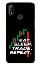 Eat Sleep Trade Repeat Realme 3 Pro Hard Case Back Cover by Casekaro