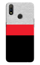 Tri Color Pattern Realme 3 Pro Hard Case Back Cover by Casekaro