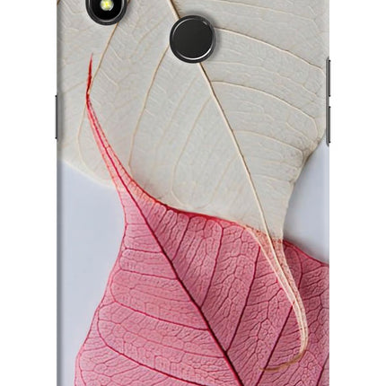 White Pink Leaf Realme 3 Pro Hard Case Back Cover by Casekaro