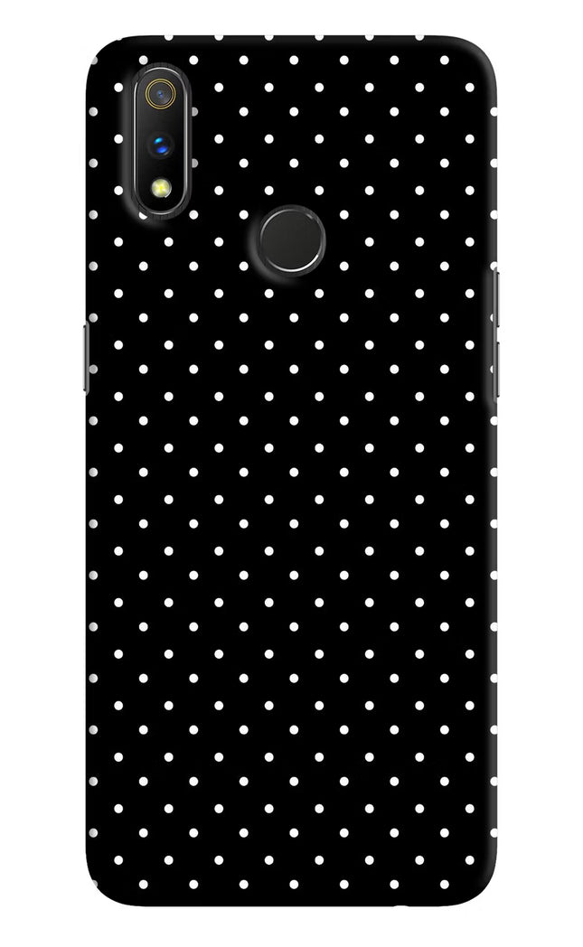 White Dots Realme 3 Pro Hard Case Back Cover by Casekaro