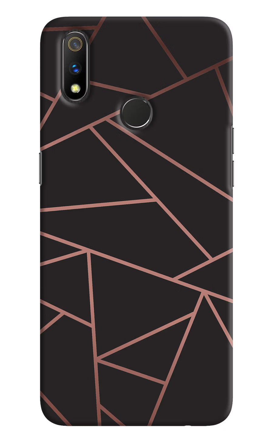 Geometric Pattern Realme 3 Pro Back Cover, Hard case