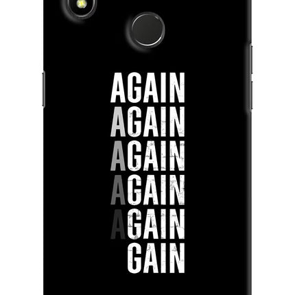 Again Again Gain Realme 3 Pro Hard Case Back Cover by Casekaro