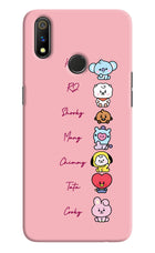 BTS names Realme 3 Pro Hard Case Back Cover by Casekaro
