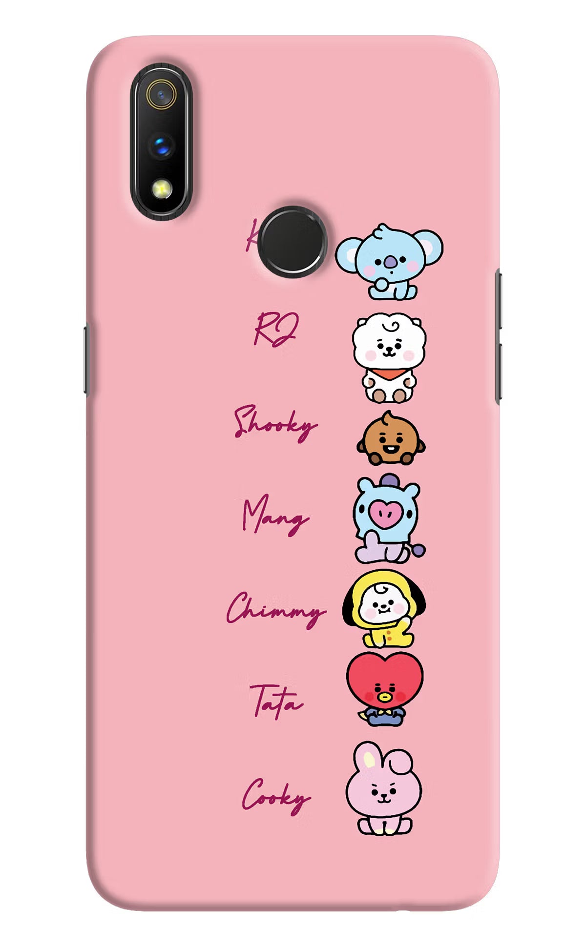 BTS names Realme 3 Pro Hard Case Back Cover by Casekaro