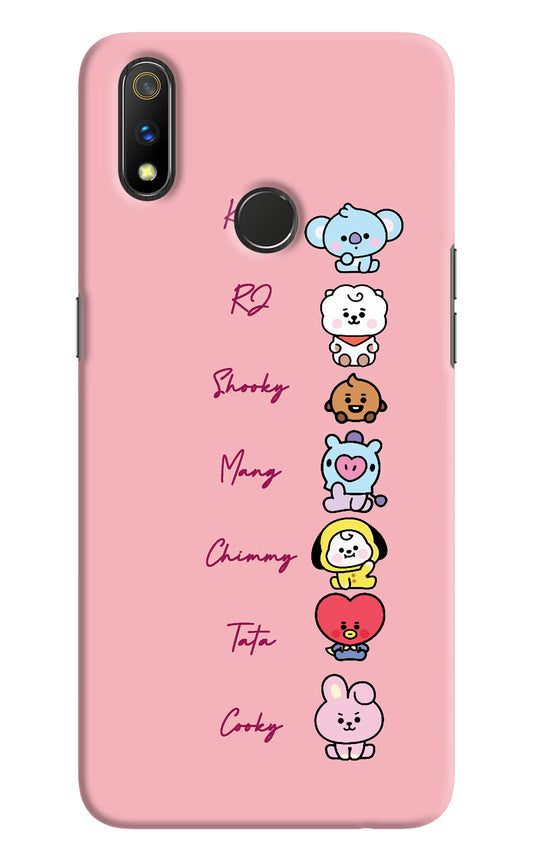 BTS names Realme 3 Pro Hard Case Back Cover by Casekaro