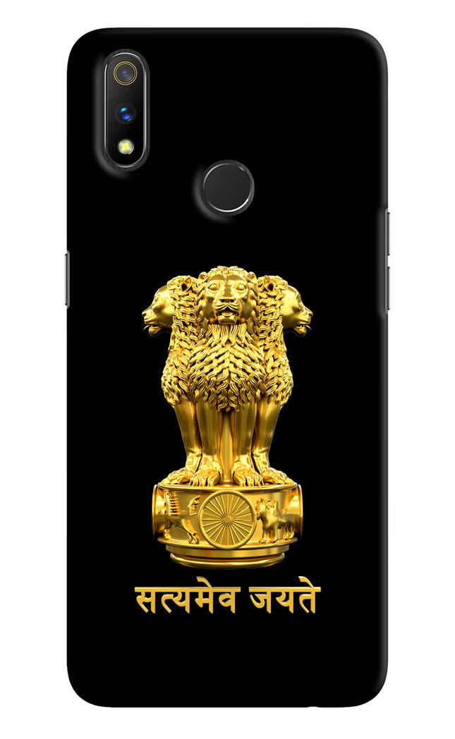Satyamev Jayate Golden Realme 3 Pro Hard Case Back Cover by Casekaro