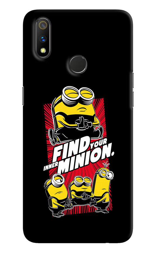 Find your inner Minion Realme 3 Pro Hard Case Back Cover by Casekaro