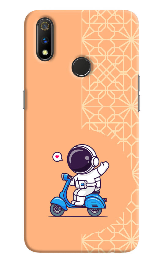 Cute Astronaut Riding Realme 3 Pro Hard Case Back Cover by Casekaro