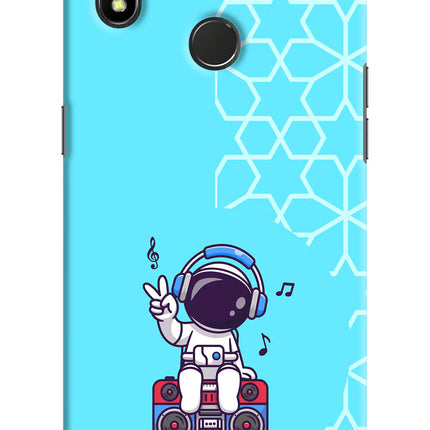 Cute Astronaut Chilling Realme 3 Pro Hard Case Back Cover by Casekaro