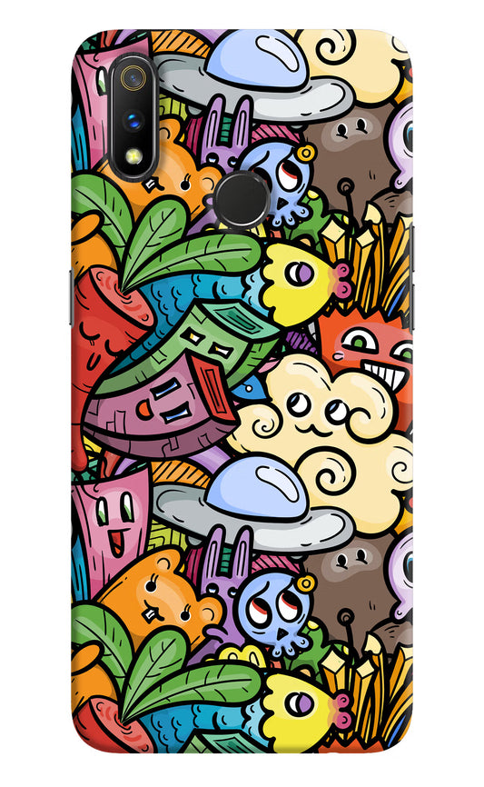 Veggie Doodle Realme 3 Pro Hard Case Back Cover by Casekaro