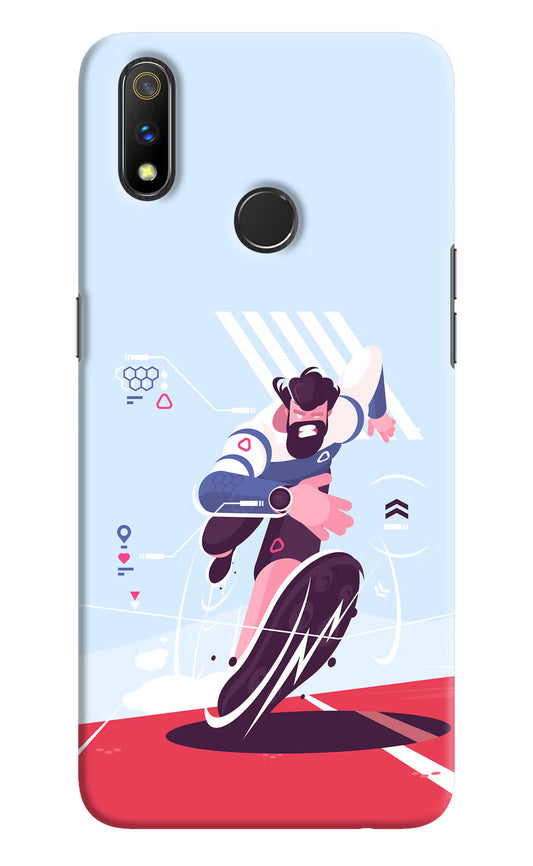 Run Pro Realme 3 Pro Hard Case Back Cover by Casekaro