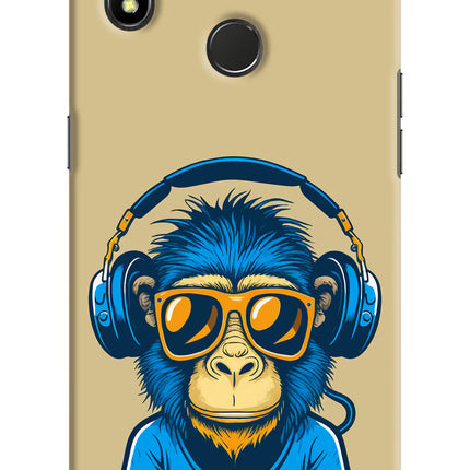 Monkey Headphone Realme 3 Pro Hard Case Back Cover by Casekaro