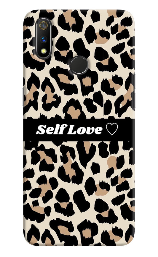 Leopard Print Self Love Realme 3 Pro Hard Case Back Cover by Casekaro