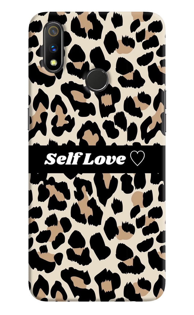 Leopard Print Self Love Realme 3 Pro Hard Case Back Cover by Casekaro
