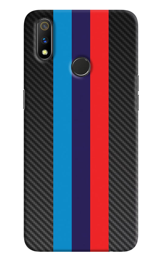 BMW Stripes Pattern Realme 3 Pro Hard Case Back Cover by Casekaro