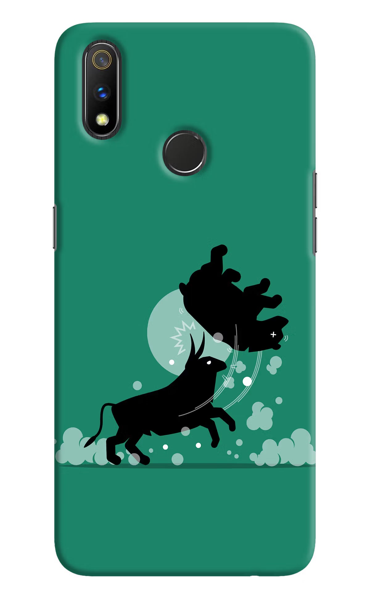 Bull Conqueror Realme 3 Pro Hard Case Back Cover by Casekaro