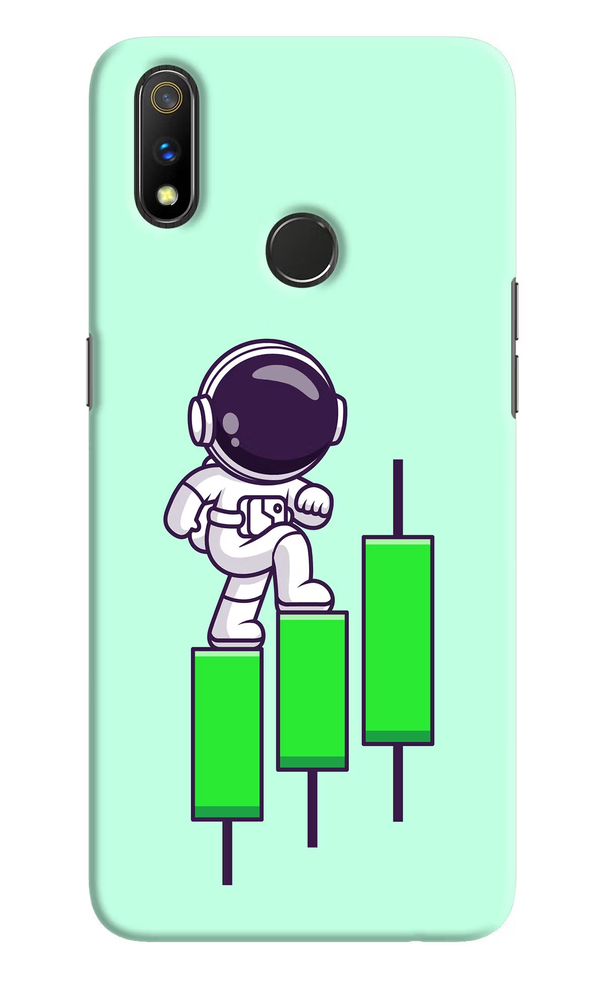 Astronaut Trader Realme 3 Pro Hard Case Back Cover by Casekaro