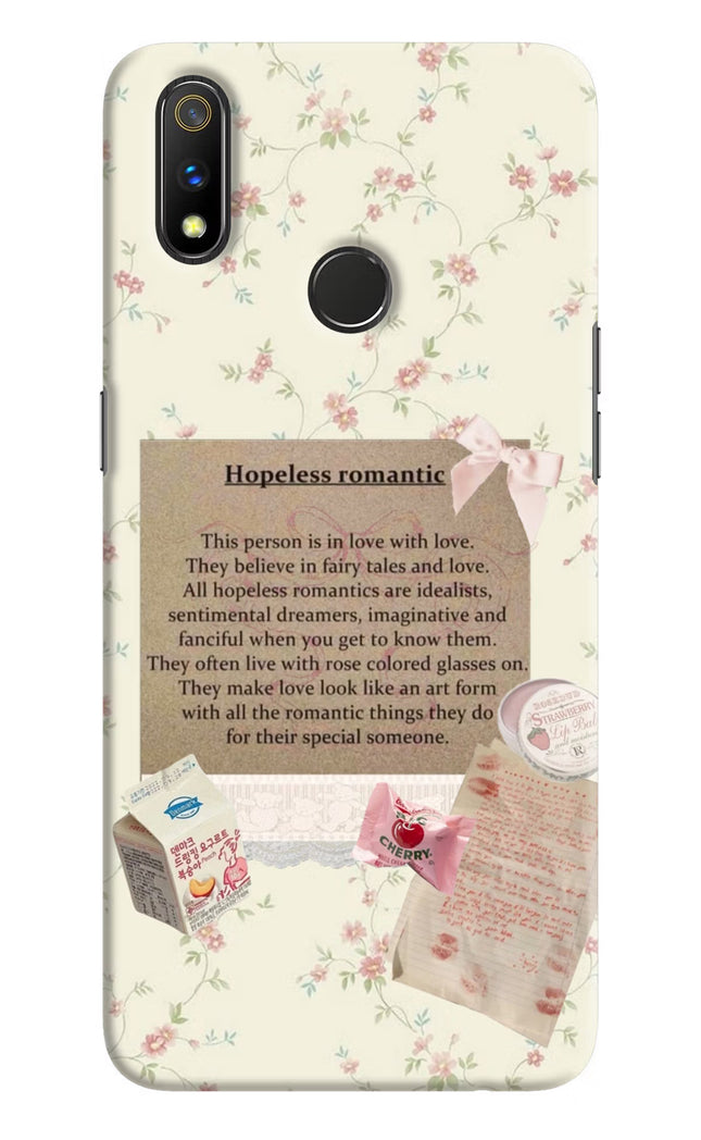 Hopeless Romantic Realme 3 Pro Hard Case Back Cover by Casekaro