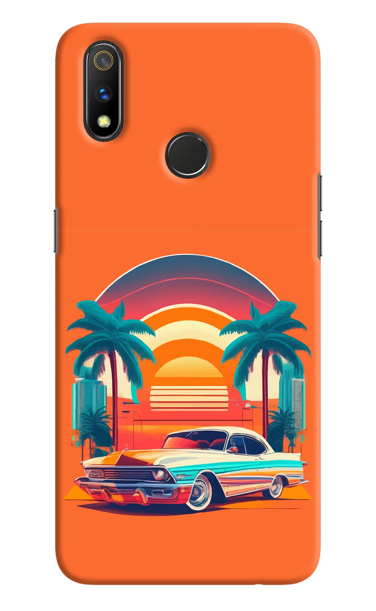 Palm Drive 80s Realme 3 Pro Hard Case Back Cover by Casekaro