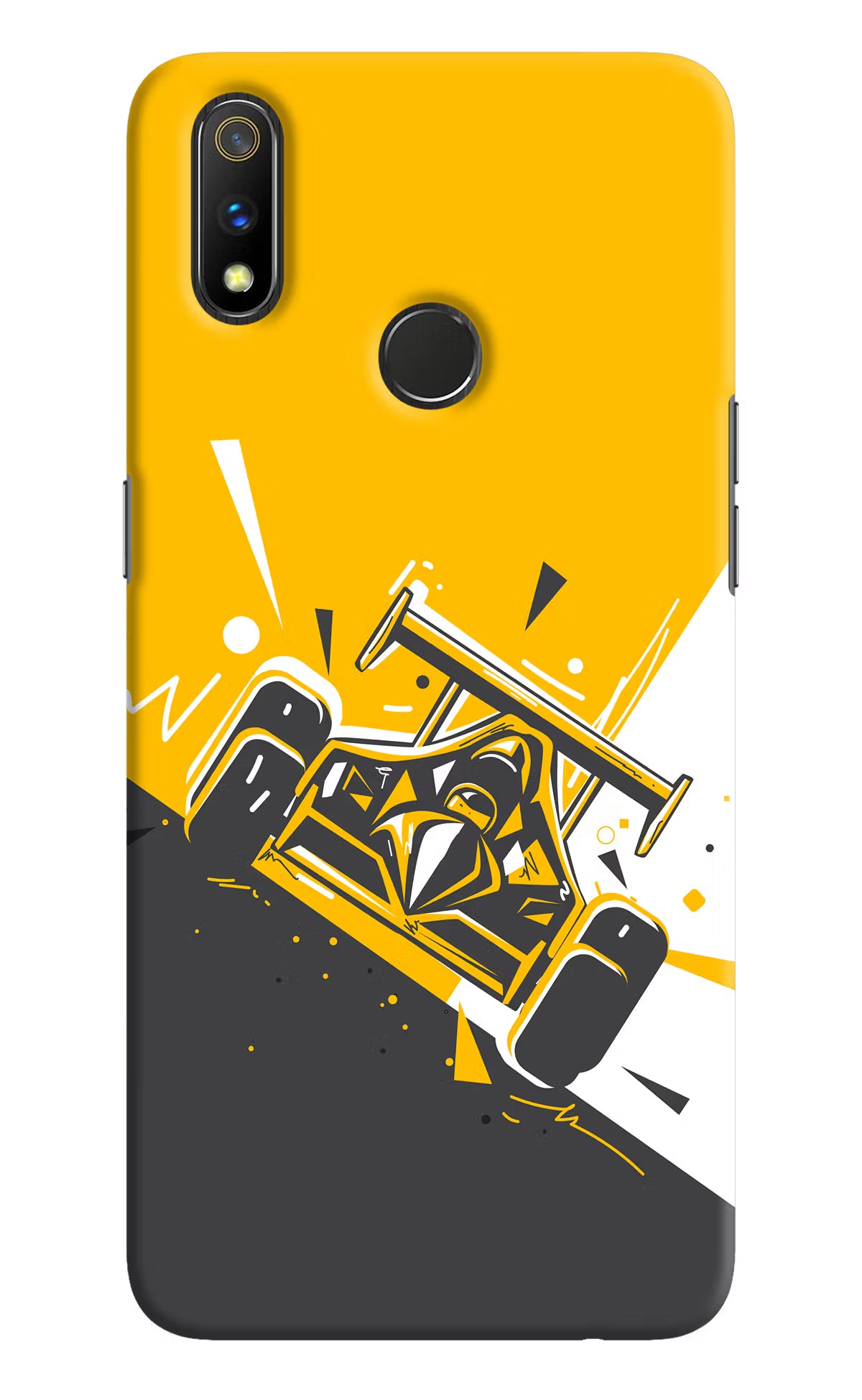 Track King Realme 3 Pro Hard Case Back Cover by Casekaro