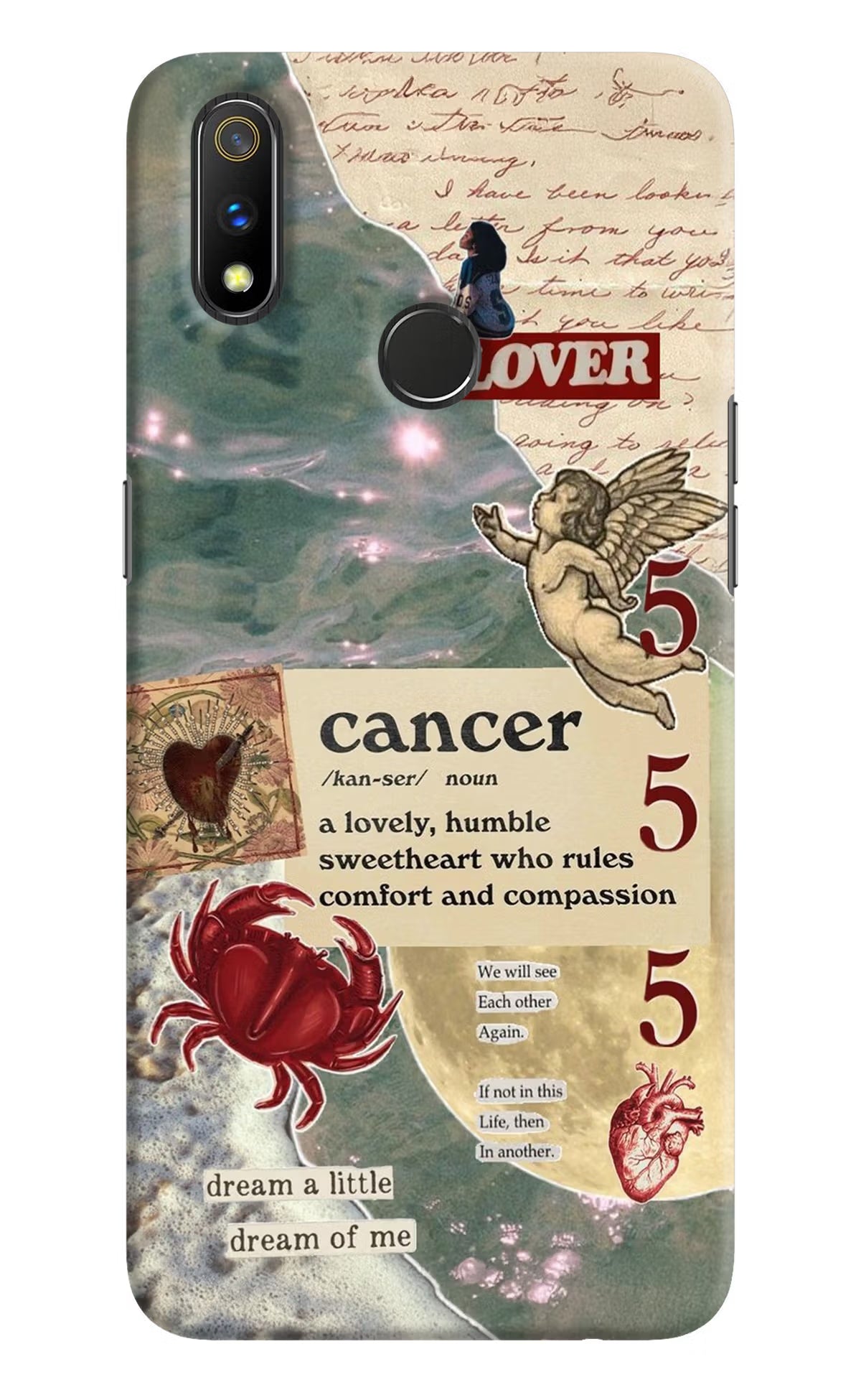 Cancer Zodiac Realme 3 Pro Hard Case Back Cover by Casekaro