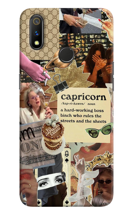 Capricorn Zodiac Realme 3 Pro Hard Case Back Cover by Casekaro