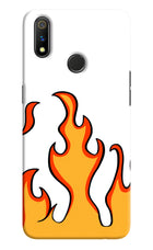 Fired Up – White Realme 3 Pro Hard Case Back Cover by Casekaro