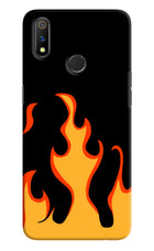 Fired Up – Black Realme 3 Pro Hard Case Back Cover by Casekaro