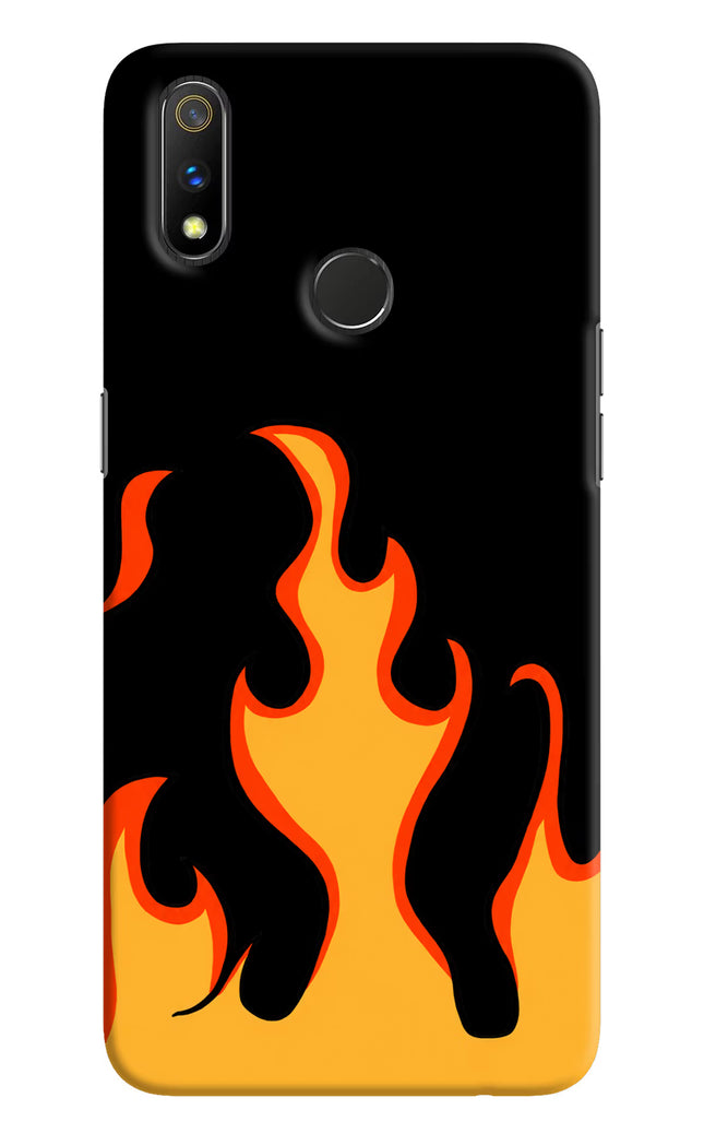 Fired Up – Black Realme 3 Pro Hard Case Back Cover by Casekaro