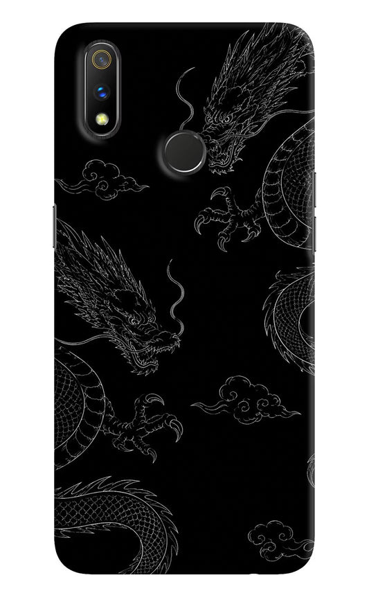 Twin Dragons Realme 3 Pro Hard Case Back Cover by Casekaro