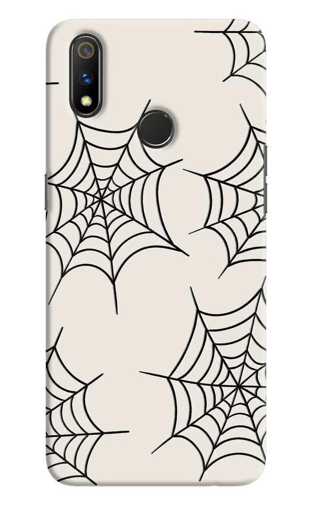 Spider Web Realme 3 Pro Hard Case Back Cover by Casekaro